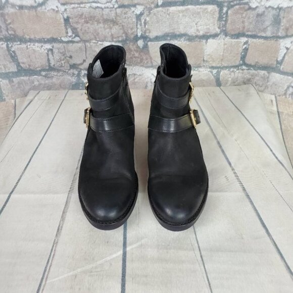 Dune London Black Suede Moto Ankle  Boots Sz 38/7 - Picture 5 of 13